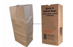China Brown Biodegradable Flexo Print Paper Refuse Bags Multiwall supplier