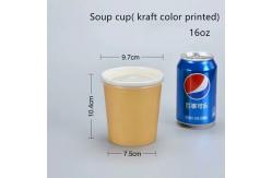 China Moisture Resistant Brown Kraft Ice Cream Cups With Transparent Lids supplier