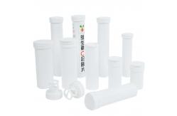 China PP Material Custom Logo White Plastic Bottle Effervescent Tablet Tube With Cap Direct supplier