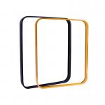 Brushed Bending Aluminium Square Mirror Frames Rectangular Rounded Corners for sale
