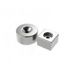 Commercial Round Magnets With Hole In Center Ni - Cu - Ni Coating for sale
