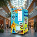 Variable Ink Droplet Technology Phone Case Printing Vending Machine with 27-inch LCD Touch Screen Display Cash Payment for sale