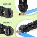 Practical PEX Ratchet Clamp Tool , Portable PEX Ratcheting Cinch Clamp Tool