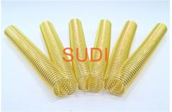 China Gold Single Steel Spiral Binding Coils With Electroplated Finish 1/4 Inch supplier