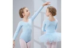 China Children dance clothes girls long sleeve gymnastics distinction ballet dance leotard and skirt supplier