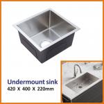 42x40 18 Inch Undermount Kitchen Sink , 16 Gauge Large Single Bowl Stainless Steel Sink for sale