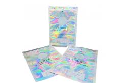 China Mylar Holographic Stand Up Pouch Packaging Three Side Seal Bags With Zipper supplier