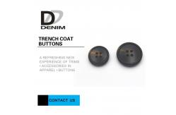 China Black Brown Four Hole Button , Plastic Replacement Buttons For Coats supplier