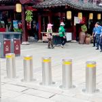 220*220*600MM Roadside Bollards Dia 219mm K8 Rated Bollards Electric Control for sale