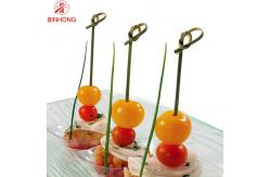 China Custom Logo Art Natural Craft Fruit Bamboo Stick Skewers supplier