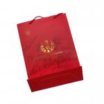 Gift Box Red Luxury Rigid Paper Bag Packaging Custom Logo For Tea Chocolate for sale