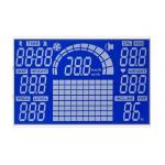 Customized 7 Segment LCD Display HTN Negative Lcd Blue Backgound Display For Sport Equiment for sale