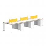 White Modern 4 Person Workstation Desk Modular Wood Office Table With Cabinet