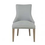 Nice design hote sale high back wing back tufted design linen fabric dining chair with button tufted for sale