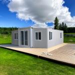 2025 Newest Selling Prefab White Expandable Container Homes With Two Bedrooms for sale