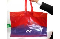 China Custom Printed Large Plastic Shopping Bags with Rope Handles / Button supplier