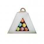 Pyramid Shape Macaron Stand Paper Pyramid Macaron Display Shelf Hold 18 Pcs for sale