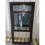 PVC Frame Vinyl Hung Window Upward Sliding Hung Brown Window