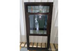 China PVC Frame Vinyl Hung Window Upward Sliding Hung Brown Window supplier