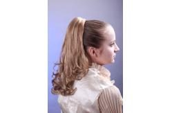 China Yellow Curly Human Pony Tail Wigs and Extension for Women supplier