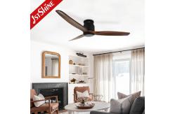 China Flush Mount Ceiling Fan With Remote Control，Solid  Blade Quiet  DC Motor supplier