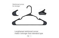 China 16.2 Inches Black Plastic Tubular Hangers supplier