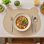 Customized Silicone Food Grade Children'S And Toddler Meal Mats Without Bisphenol A, Silicone Bear Shaped Table Mats for sale