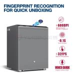 Double Alarm Auto Open Smart Safe Box With Fingerprint Lock