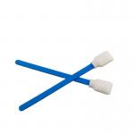 Disposable Toner Cleaning PU Foam Swab With Blue Handle And PP Stick for sale