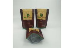 China Coffee Beans Custom Printed Stand Up Pouches Clear Bottom Food Packaging With Zipper supplier