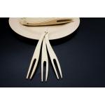 100mm Dessert Disposable Bamboo Forks smooth Customized For Salad for sale