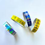 Factory Wholesale Laser Glitter Wrist Strap Bands Event Concert Festival Neon Laser Logo Shiny Laser Paper Wristband for sale