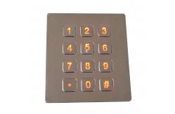 China Industrial waterproof metal led backlit illuminated keypad with 0.45mm short stroke supplier
