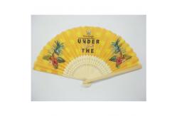 China Party Wedding Gift Spanish Mini Bamboo Silk Fabric Hand Fan Custom Printed Folding supplier