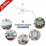 Modern Indoor Plastic Ceiling Fan With Light And Remote Control 6 Speed