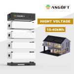 Stacked Lithium Battery 15kwh -40kwh Power Bank 100Ah 153.6V-409.6V Ess Solar Energy Storage System for sale
