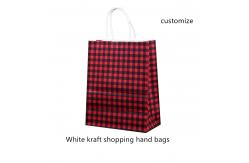 China Recyclable 128gsm White Kraft Paper Shopping Bag With Drawstring Handle supplier