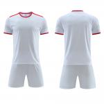 Lightweight Football Club Jersey Set Breathable Fabrics Solid Sublimation Football Uniforms for sale