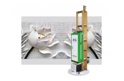 China Wwww Ink Glass Background 3d Vertical Wall Printer Cmyk With Guide Rails supplier
