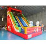 Commercial The Smurfs Inflatable Dry Slides Inflatable Bouncy Castle For Kids for sale