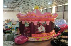 China Round inflatable jumping house Merry-go-round inflatable bouncer inflatable princess bouncy castle supplier
