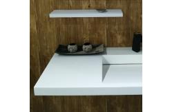 China Acrylic Solid Surface Wall Mount Bathroom Sink Rectangular Eco - Friendly supplier