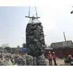 80x100mm Stone Cage Wire Mesh Anticorrosive 4mm Gabion Baskets for sale