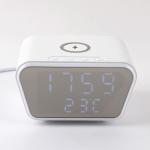 Abs Weave 20W Fast Speed Plastic Clock Wireless Charger White Color for sale