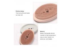 China FDA Multifunctional Silicone Soap Box With Cleaning Brush supplier