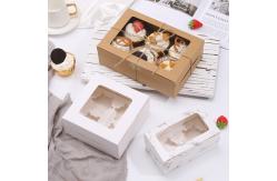 China Transparent Window Cupcake Packaging Box for Muffins Pastries supplier