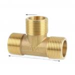 Copper 3 Way Elbow Connector Lpg Brass Tee With Internal And External Thread 1/8 1/4 3/4 Point for sale