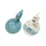 Pantone Travel Baggage Tag Buckle Strap Printed Luggage Tags Round PU for sale