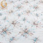 Tulle Embroidery Sequin Lace Fabric Sparkly 20% Polyester For Women Dresses for sale