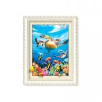 Home Decoration 3D Lenticular Printing Service 12x16 Inch Framed Dolphin Picture Wall Arts for sale